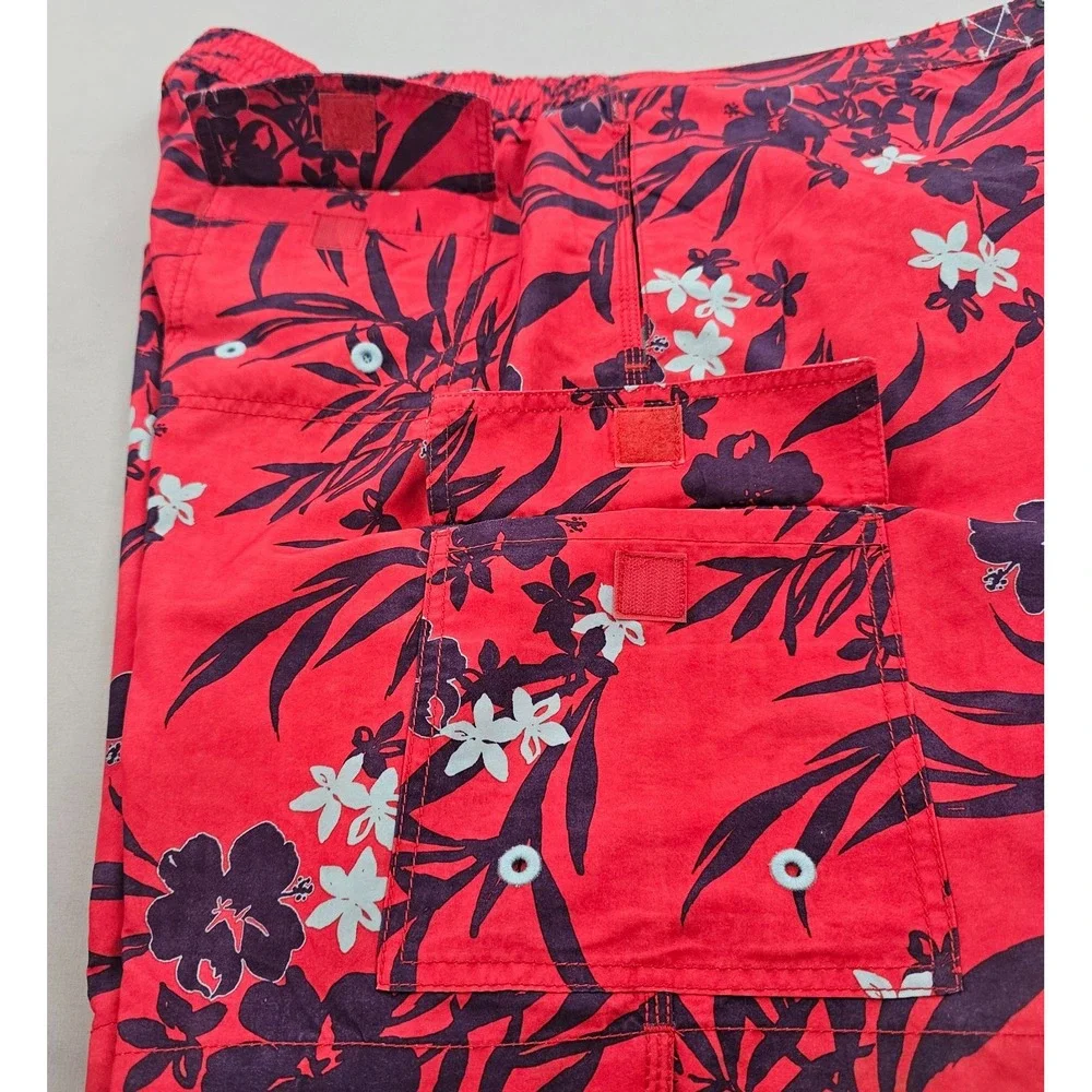 Tommy Bahama Relax trunks swimwear mens XXL 2XL pockets red ATR914571 floral